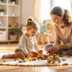 oyun terapisi sırasında çocuk ve terapist birlikte