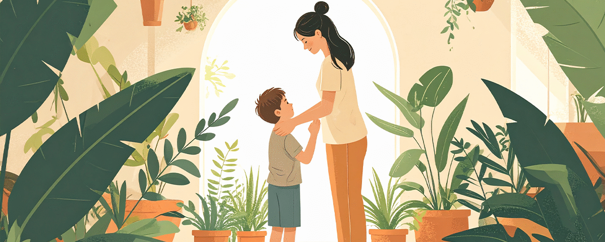 Anne ve babasıyla birlikte sınırları sevgiyle keşfeden bir çocuğun, oyun oynarken kendini güvende hissettiği sıcak bir aile ortamı – çocuklarda sınır gelişimi.